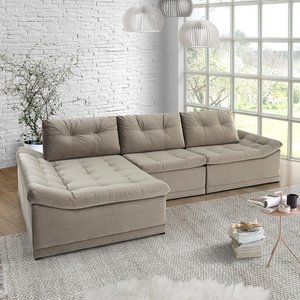 Sofá Milos Chaise e 4 Lugares 3,25m 