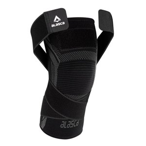 Joelheira de Compressão com Faixa Ajustável Sense 3.0 - para Todo Tipo de Esporte:preto/xg/unissex
