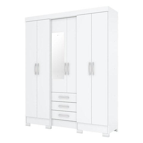 Guarda Roupa Solteiro B23 Branco – Briz Móveis