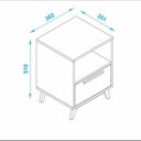 Ver imagem 3 de Mesa de Apoio com 1 Gaveta em Madeira Pinus