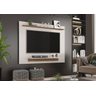 Painel estante prime para tv até 50 pol sala de estar - Off white/freijó - 1