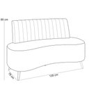 Ver imagem 5 de Sofá Chaise 2 Lugares Sala Living 135cm Pés Industrial Cayman K01 Sintético Caramelo - Lyam Decor
