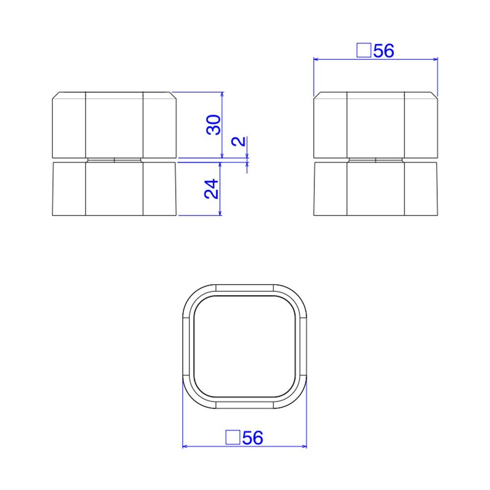 Acabamento para Registro de Gaveta Deca You 4900.inx105.pq Quadrado 1/2", 3/4" e 1" Inox - 3