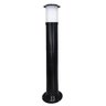 Poste Balizador Luminária Sítio Jardim 75cm Preto + Lâmpada - 2