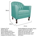 Ver imagem 2 de Kit Diva 160cm Lado Esquerdo e 02 Poltronas Julia Suede - Doce Sonho Móveis Azul Tiffany