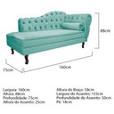 Ver imagem 3 de Kit Diva 160cm Lado Esquerdo e 02 Poltronas Julia Suede - Doce Sonho Móveis Azul Tiffany