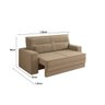 Sofá Mac 1,50m Assento Retrátil/reclinável Suede Capuccino - Xflex Sofas - 2