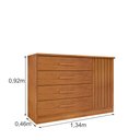 Ver imagem 3 de Cômoda Ripada Barcelona C/ Sapateira 4 Gavetas com 1 Porta Tcil Cinamomo