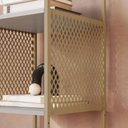 Ver imagem 3 de Estante Industrial Alta Telada 40x38x180cm Arenas Dourado Mdp P1023 Placa e Ponto