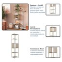 Ver imagem 6 de Estante Industrial Alta Telada 40x38x180cm Arenas Dourado Mdp P1023 Placa e Ponto