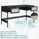 Ver imagem 3 de Escrivaninha 2 Gavetas Palhinha 27931 Linha Oslo Nero Artesano