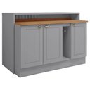 Ver imagem 1 de Bancada e Balcao Gourmet 146cm Ce818 Americana Cinza Nature Henn