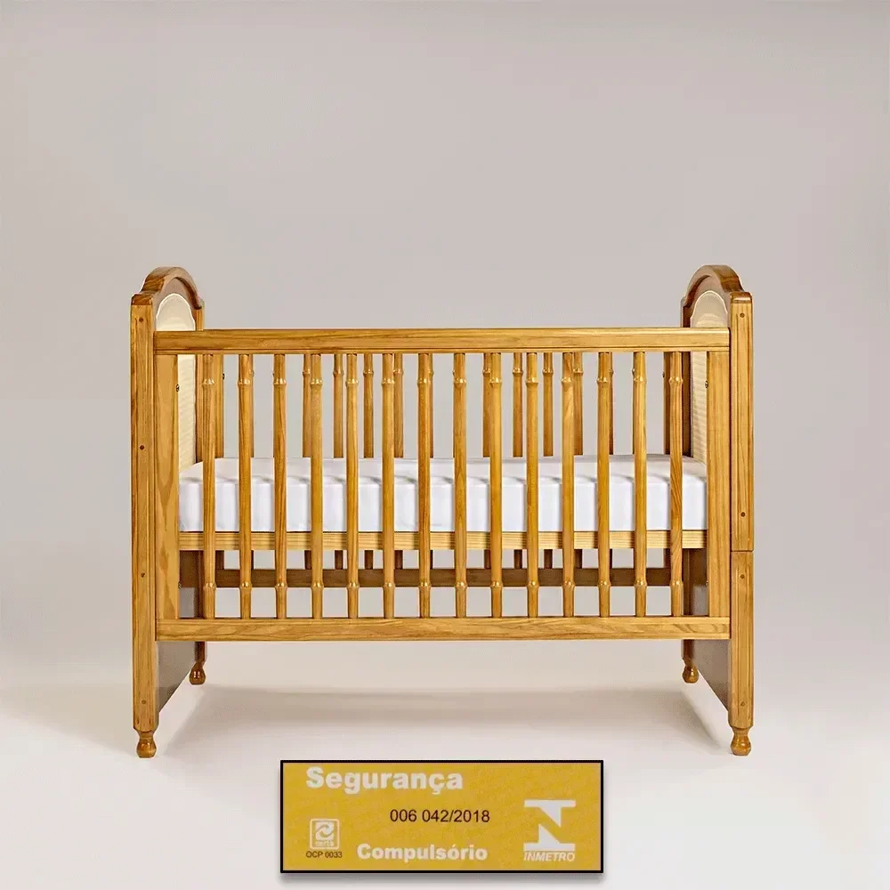 Ver imagem 5 de Berço Feliz com Tela Trançada | Americano 2 em 1 | Mel com Palha Mel | Madeira Maciça