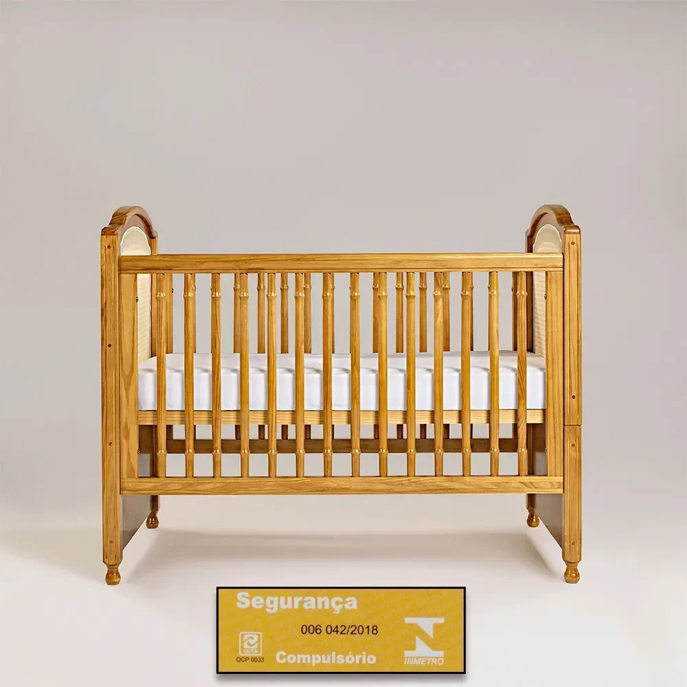 Ver imagem 4 de Berço Feliz com Tela Trançada | Americano 2 em 1 | Mel com Palha Mel | Madeira Maciça