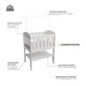 Mini Berço 100% Mdf Portátil Bebê com Colchão e Rodinha Carolina Baby - 4