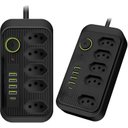 Ver imagem 1 de Filtro de Linha + Dps Regua de Energia com 3 Usb e 5 Tomadas 3p Bivolt Universal C/ Protetor Descarg