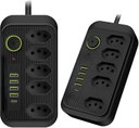 Ver imagem 1 de Filtro de Linha + Dps Regua de Energia com 3 Usb e 5 Tomadas 3p Bivolt Universal C/ Protetor Descarg