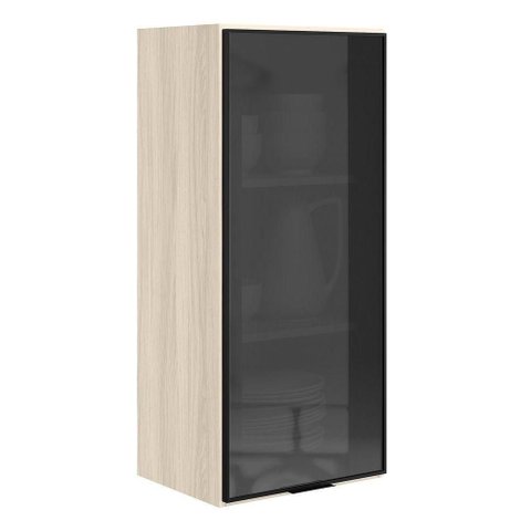 Armario Aereo 1 Porta Vidro MDF 40x90 cm Kali 119774 Bianco Toq Nicioli