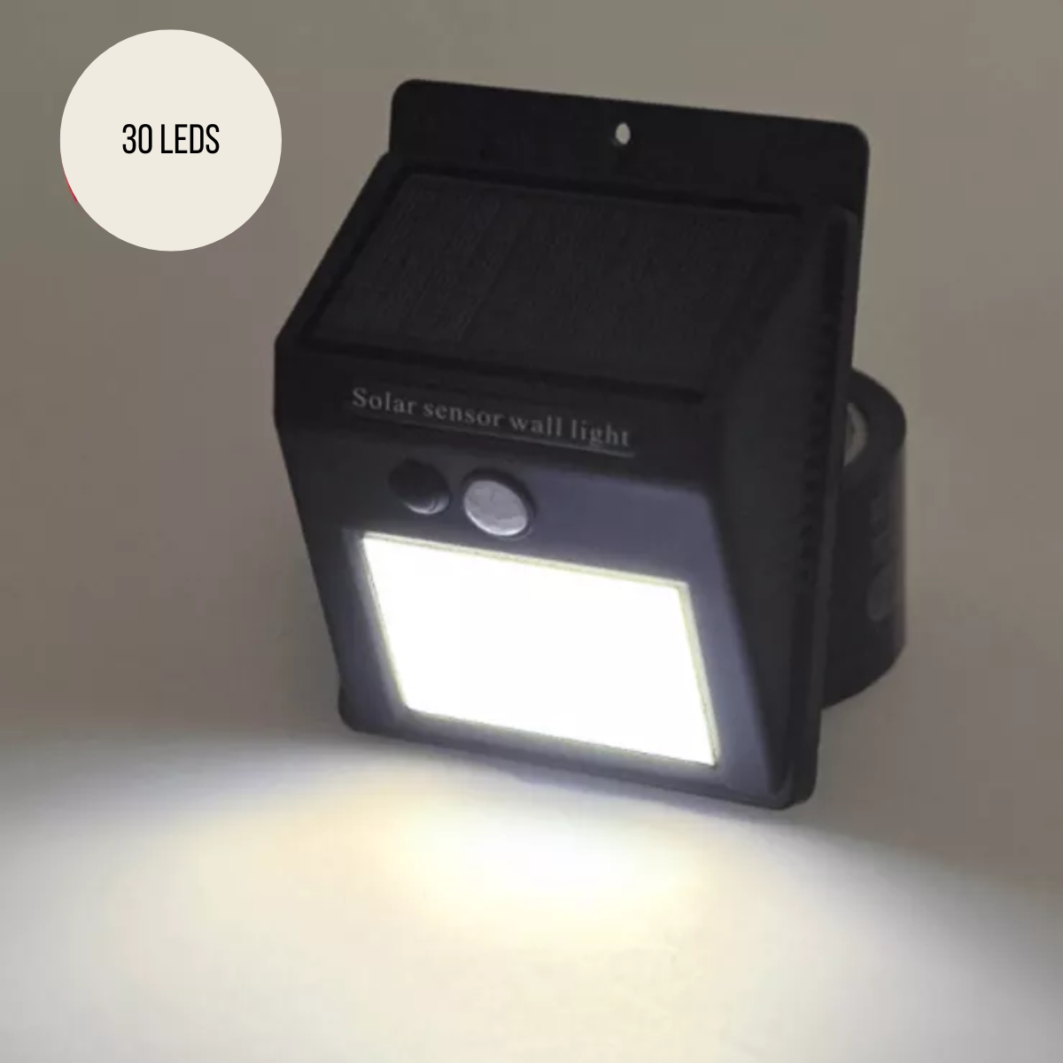 Kit 2 Arandelas Lâmpada Solar 6W 30 Leds Externa Com Sensor De Presença Movimento Para Paredes Muros - 4