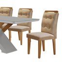 Ver mais imagens de Mesa Sala de Jantar Carol 180cm e 6 Cadeiras Carol Moderna Turim / Off White / Imbuia