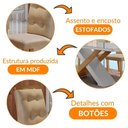 Ver imagem 6 de Mesa Sala de Jantar Carol 180cm e 6 Cadeiras Carol Moderna Turim / Off White / Imbuia