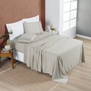 Ver imagem 2 de Conjunto de Lencol Casal King Size London Bordado Inglês 200 Fios 04 Pçs:caqui