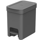 Ver imagem 1 de Lixeira Banheiro Pedal Aro Interno 6L Trium Chumbo ou