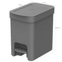 Ver imagem 3 de Lixeira Banheiro Pedal Aro Interno 6L Trium Chumbo ou