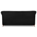 Ver imagem 5 de Sofá Living 2 Lugares 1,60m Vênus Suede Preto Pés Castanho - Pallazio