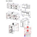 Ver imagem 3 de Armário de Cozinha Compacta com Mesa Gourmet Veneza Multimóveis Mp2201 Branco