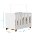 Ver imagem 7 de Quarto de Bebe Berço Americano + Guarda Roupa Infantil 3P 3g Apolo com Colchão Branco Fosco