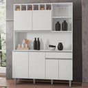 Ver imagem 2 de Kit Elisa 130cm Cozinha Compacta com Nichos Branco - Bela Móveis
