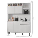 Ver imagem 3 de Kit Elisa 130cm Cozinha Compacta com Nichos Branco - Bela Móveis