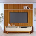 Ver imagem 4 de Painel para Tv 75 Polegadas Composição Bancada Lua Cinamomo/off White