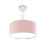 Lustre Pendente Redondo Cúpula em Tecido 30x15:Rosa5931 - 1
