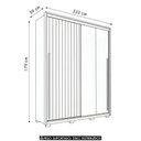 Ver imagem 3 de Guarda Roupa Casal 179cm com 2 Portas Sabin Freijó/off C01 - Mpozenato