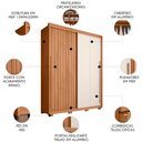Ver imagem 2 de Guarda Roupa Casal 179cm com 2 Portas Sabin Freijó/off C01 - Mpozenato