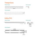 Ver imagem 2 de Ralo Linear Novii Seco 2936 25cm Saída na Extremidade com Tampa Inox Polida Inox Polido 2936