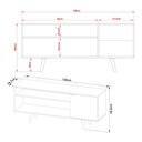 Ver imagem 3 de Rack TV 42" Retrô com 1 Porta Multimóveis CR45205 Amêndoa/Mármore Branco