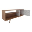 Ver imagem 4 de Rack TV 42" Retrô com 1 Porta Multimóveis CR45205 Amêndoa/Mármore Branco