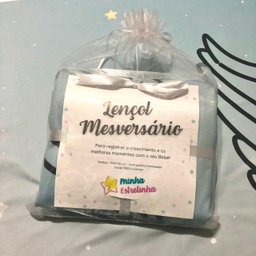 Lençol Cenário para Foto Mêsversário Anjinho Minhaestrelinha Minha Estrelinha Lençol Mesversario, Ce - 6