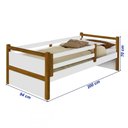 Ver imagem 2 de Cama Solteiro Bianca em MDF Branco Mel para Colchão 1,88x0,88 Divaloto Móveis
