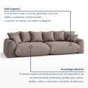 Ver imagem 7 de Sofá Cama Modular Orgânico Retrátil 4 Lugares Base Madeira Maciça 290cm Marrocos