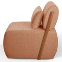 Ver imagem 4 de Poltrona para Sala de Estar Madeira Maciça Cecília Luxo Laranja Terracota