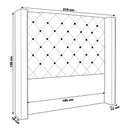 Ver imagem 2 de Cabeceira Decorativa King Size 2,19M Loewe Linho Natural - Gran Belo