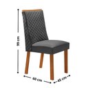 Ver imagem 3 de Mesa de Jantar Aster 180 cm Tampo MDF Vidro Canto Copo com 6 Cadeiras Yasmin