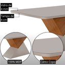 Ver imagem 6 de Mesa de Jantar Aster 180 cm Tampo MDF Vidro Canto Copo com 6 Cadeiras Yasmin
