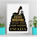 Ver imagem 2 de Quadro Fashion Livros Preto E Dourado 24x18cm - com vidro:Madeira preta