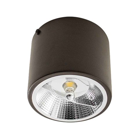 Plafon de Sobrepor Redondo Marrom Foco Fixo P/ Ar111 Starlumen St2947