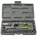 Ver imagem 2 de Maleta Catraca Soquetes Chave Reversível 40 Pçs